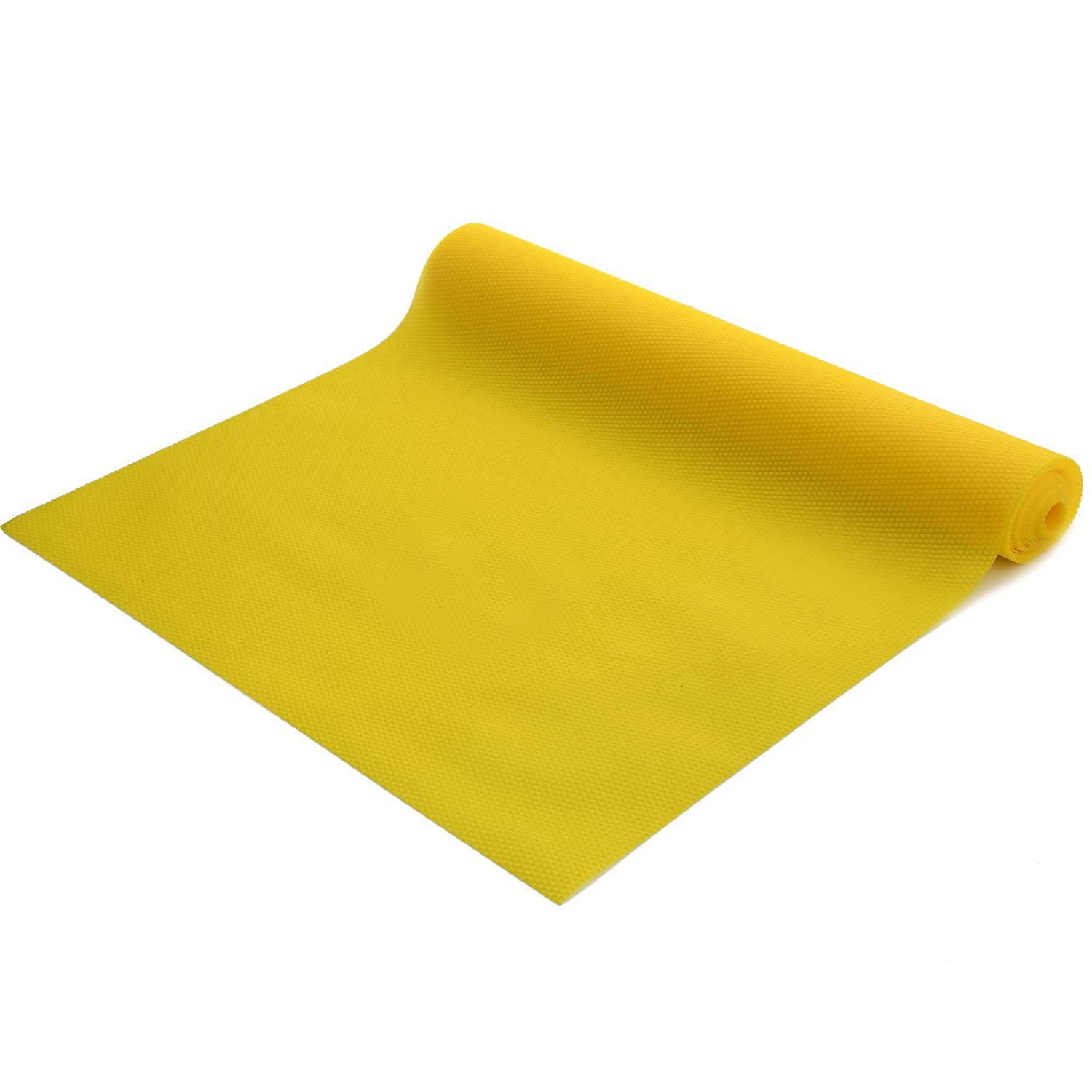 Tiksha Enterprises  Diamond Textured Anti Slip Mat|Waterproof Shelf Mat Liner Roll|Mat for Kitchen, Drawer & Cabinet|Sheet for Fridge, Bathroom|Easy to Cut 10 MTR Roll Yellow