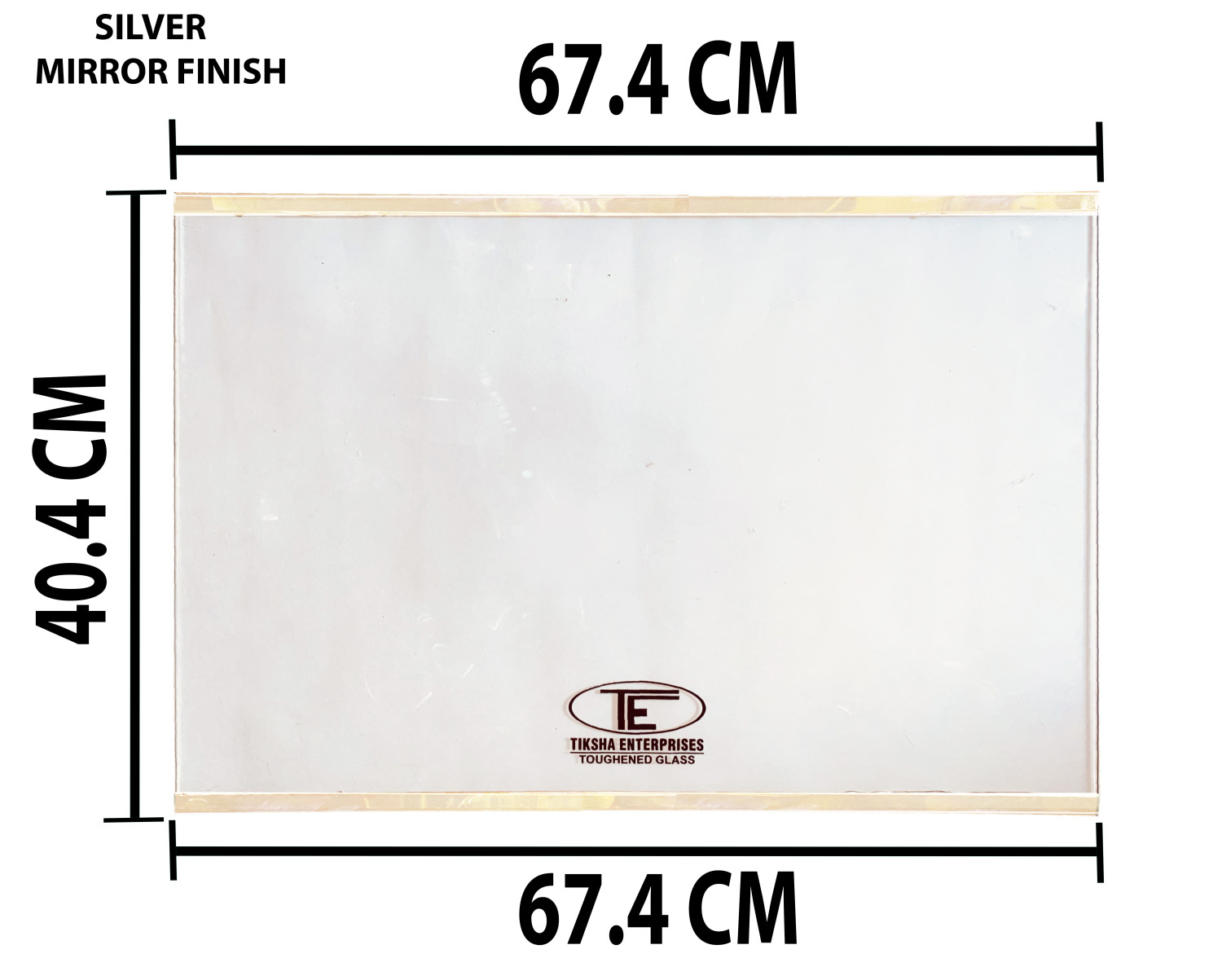 TIKSHA ENTERPRISES TOUGHENED GLASS (674=674)404 MM WITH ROSE GOLD BEADING COMPATIBLE FOR SAMSUNG FROST FREE/DOUBLE DOOR FRIDGE MODEL ARE RT54-RT56 MODEL 551L & 523L.MATCH THEN ORDER.
