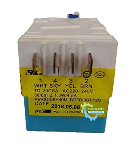 Tiksha Enterprises Defrost Timer Compatible with Samsung Double Door Refrigerator White