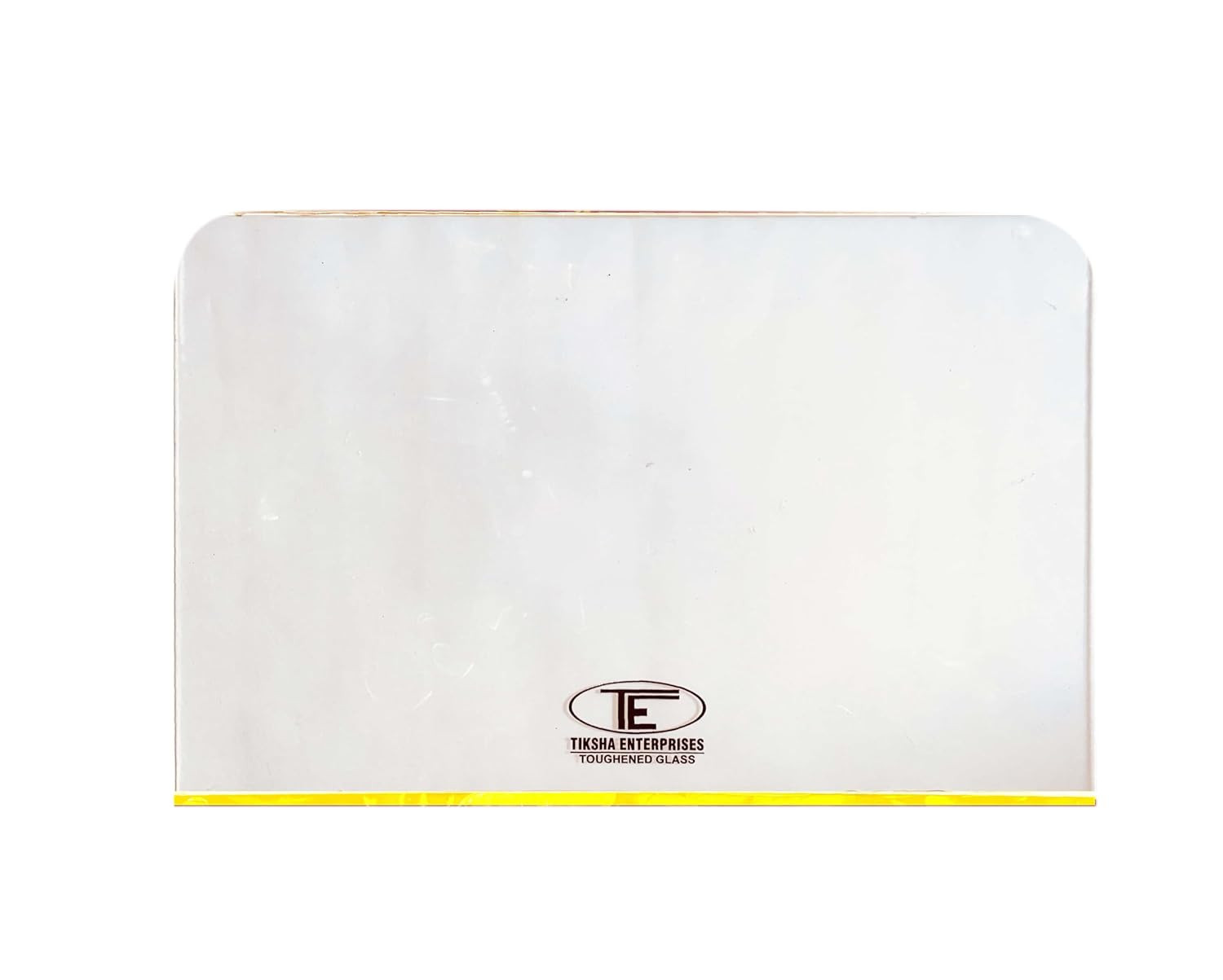 Tiksha Enterprises Tiksha Enterprises TOUGHENED GLASS AS A VEGETABLE BOX COVER WITH YELLOW GOLD BIDDING (42.8=42.8) 27 CM COMPATIBLE FOR LG SINGLE DOOR FRIDGE.