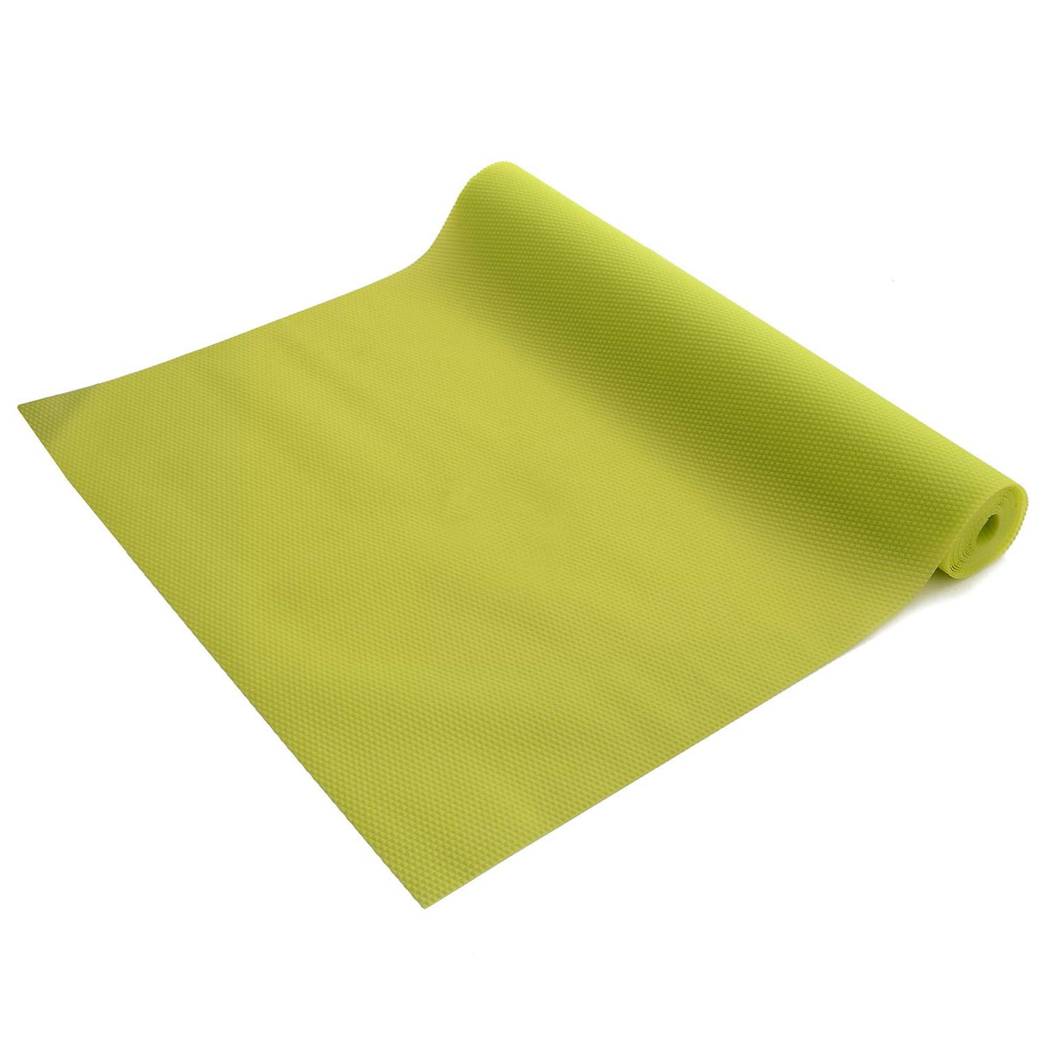 Tiksha Enterprises Diamond Textured Anti Slip Mat|Waterproof Shelf Mat Liner Roll|Mat for Kitchen, Drawer & Cabinet|Sheet for Double Door Fridge, Bathroom|Easy to Cut 10 MTR Roll Mint Green
